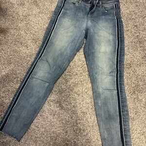 Dkny Blue Skinny Jeans with Vintage Look